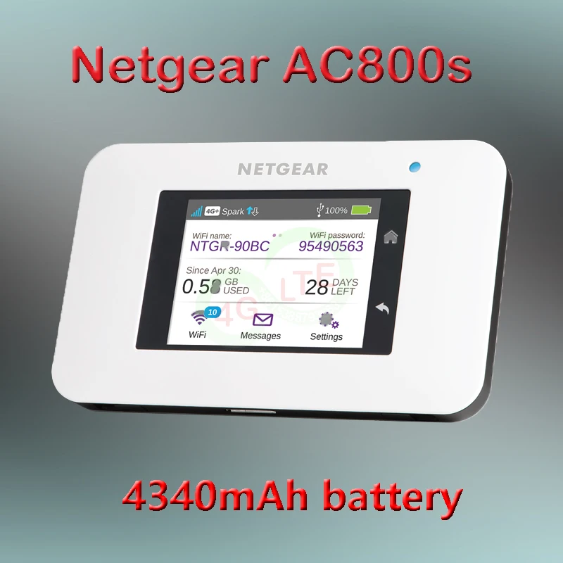 Unlocked AirCard Ac800s Cat9 450Mbps band 28 Netgear 4g Mifi dongle 3g modem wifi router with sim card slot mini routes | Компьютеры и