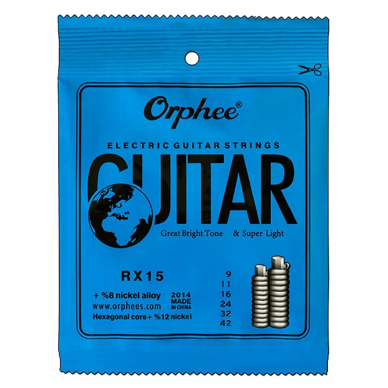 Orphee 20 набор гитарных струн RX15/RX17 нить из никелевого сплава супер светильник Струны для электрогитары