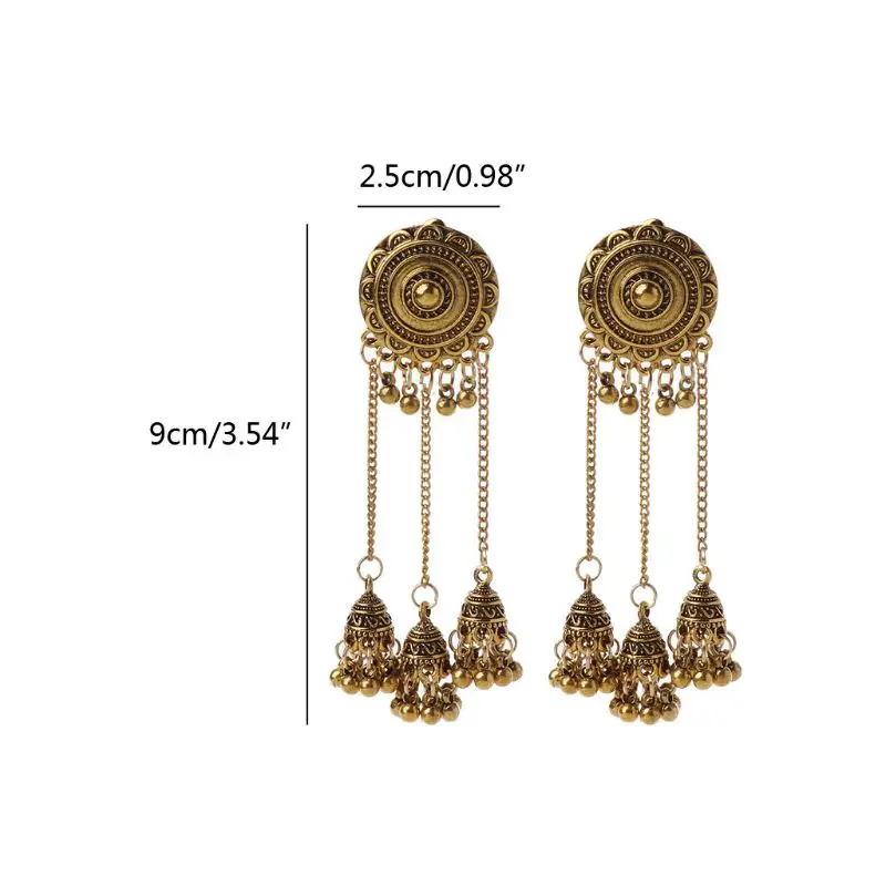 Индийский Болливуд Свадебный традиционный Jhumka Jhumki Висячие серьги для женщин