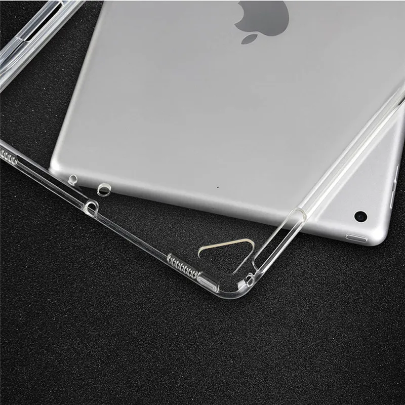 Для iPad 10,2 чехол с карандашом держатель прозрачный силиконовый мягкий ТПУ чехол для iPad 7 7-го поколения планшет Funda чехол