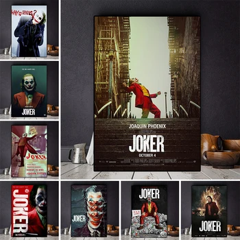 

2019 The Joker Movie Joker Joaquin Oil Painting on Canvas Posters and Prints Cuadros Wall Art Pictures For Living Room