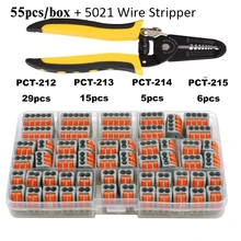 Tipo conector do cabo da caixa no bloco terminal compacto universal casa iluminação conector do fio para o conector rápid 