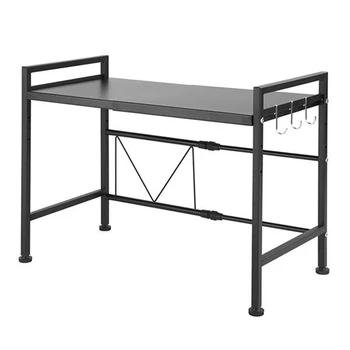 

Retractable Microwave Oven Rack Multi-function Kitchen Counter Shelf Home Storage Metal Shelf Tool Organizer
