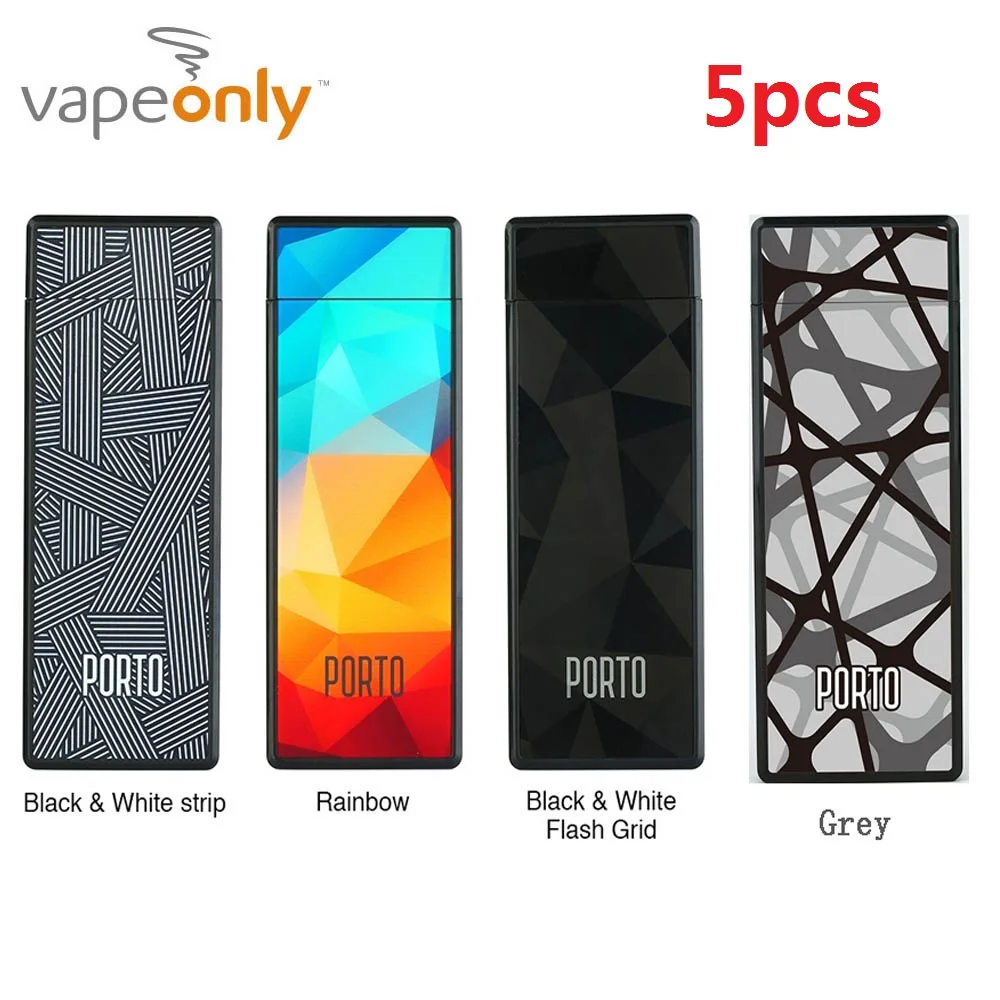 

hot 5pc VapeOnly Porto PCC Starter Kit with 800mAh Inbuilt Charging Case & 1ml Tank Electronic Cigarette Pen Kit e-cigarette