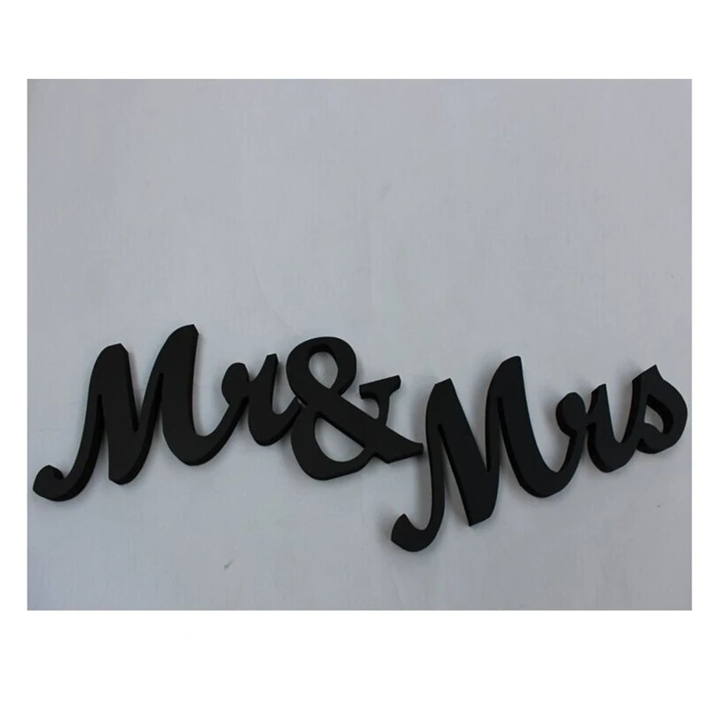 Деревянные английские буквы Mr& Mrs белые и черные декоративные для создания свадебного украшения деревянные буквы украшения реквизит для фотографий