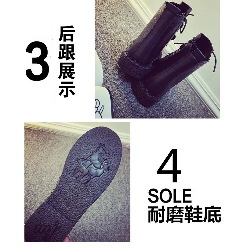 Harajuku Martin boots female autumn boots England style high to help retro winter shoes flat Korean students fashion shoes