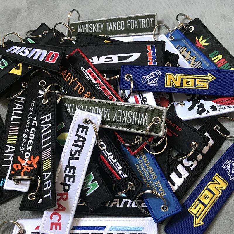 Брелок для ключей JDM с вышивкой из полиэстера | Автомобили и мотоциклы