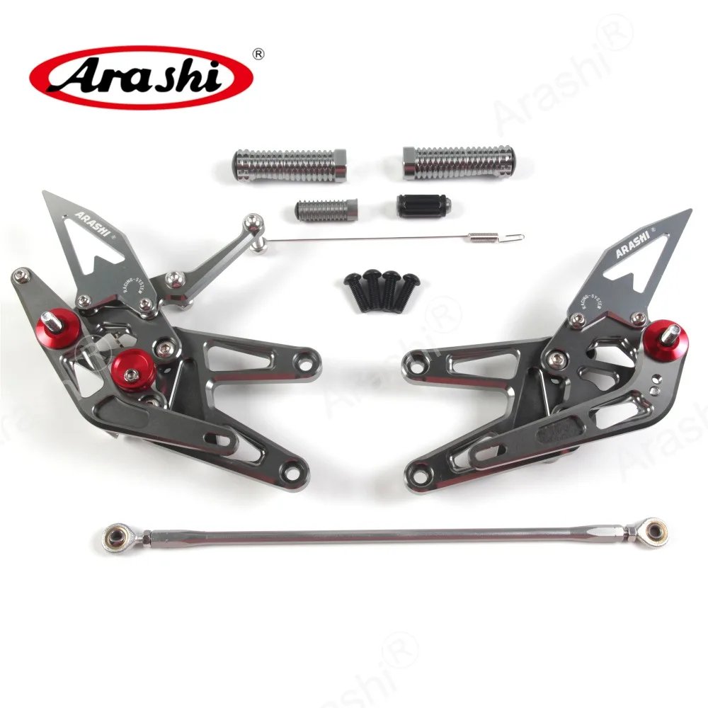 Arashi YZF-R6 с ЧПУ Регулируемая подножка для YAMAHA YZF R6 2003 2004 2005 подножки Rider задние наборы Rearset Подножка для ног алюминий