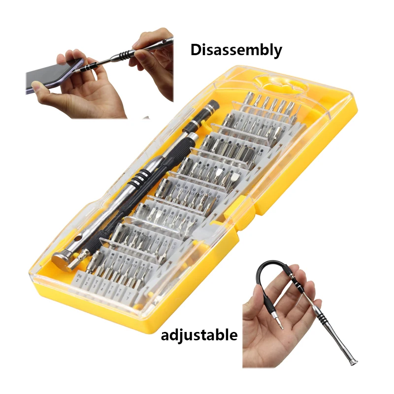 

S2 tool steel 60 in 1 mini screwdriver computer appliance repair tool multifunctional Disassembly screwdriver set Precision bit