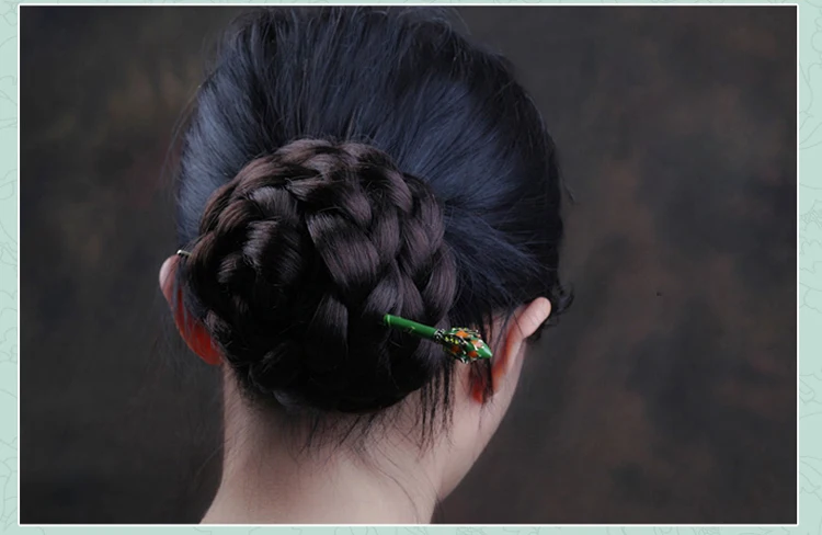 Morkopela винтажная эмаль лотоса шпилька для волос с горным хрусталем зажим для женщин банкетные украшения для волос китайский стиль аксессуары для волос