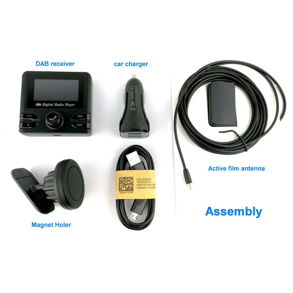 2," lcd Автомобильный DAB приемник тюнер fm-передатчик адаптер Антенна USB Plug and Play CT с автомобильным зарядным устройством