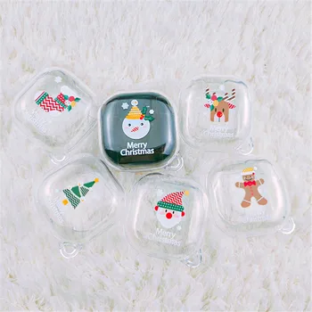 

Clear Hard Earphone Case for Samsung Galaxy Buds Live Cover Wireless Headset Shockproof Protective Headphone Cover Santa Claus
