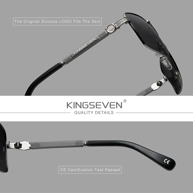 KINGSEVEN 새로운 디자인 선글라스 편광 코팅 렌즈 자동 리셋 프레임워크 운전 UV400 보호 안경 남성/여성 Oculos