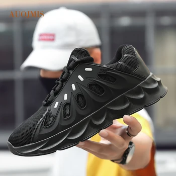 

2019 new summer men's sports style single shoes net surface drop plastic trend casual trend breathable hollow men's shoes