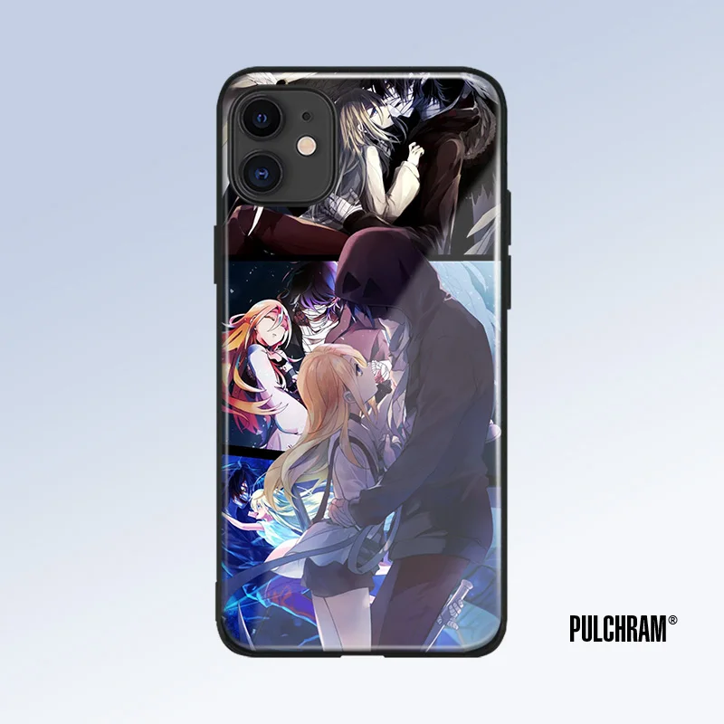 Мягкий силиконовый чехол с закаленным стеклом Angel death satsuriku no tenshi для iPhone SE 6s 7 8 Plus X