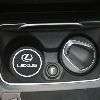 

2PCS Car Water Cup Bottle Holder Anti-slip Pad Mat Silica Gel for Lexus RX300 RX350 ES IS250 ES350 LX570 CT200