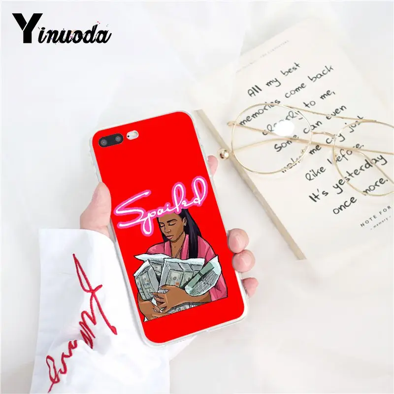 Funny Black Head Girl Make Money Not Friends Women Candy Red