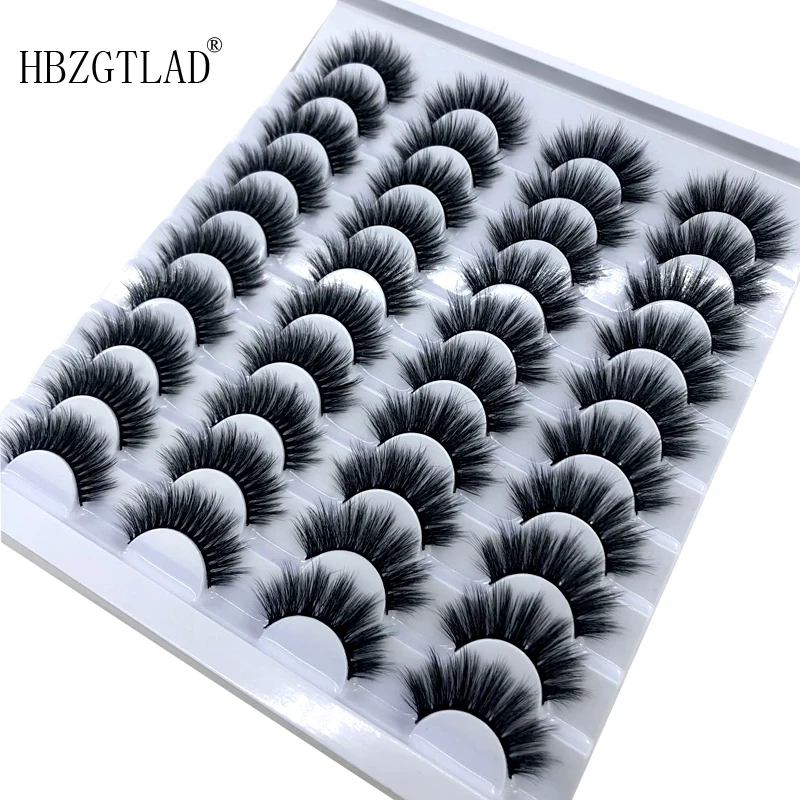 20 Pairs 12D013 Новинка, 2/20 пар, 3D Искусственные норковые ресницы, натуральные толстые длинные накладные ресницы, драматические накладные ресницы, макияж, Удлиненные ресницы «maquiagem» - Цвет: 20 Pairs 12D013