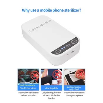 

Smart Nano-coated Mobile Phone Mask Ultraviolet Sterilizer UV Phone Sterilizer Box Personal Disinfection Cabinet LESHP