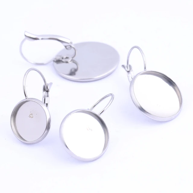 French Lever Back Earrings Base  Stainless Steel Earrings Hook -  20pcs/10pcs - Aliexpress