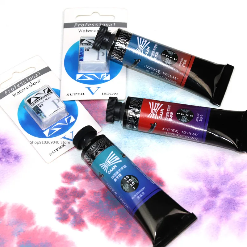 Super Vision Layered Color Watercolor Pigment Solid Water Color Paint Half Pan for Painting Art Supplies for Artist 3