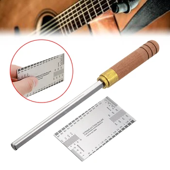 

Guitar Fret Repair Luthier Tools Action Gauge Ruler Guide Setup Guitar Measuring+Guitar Fret Polishing Knives