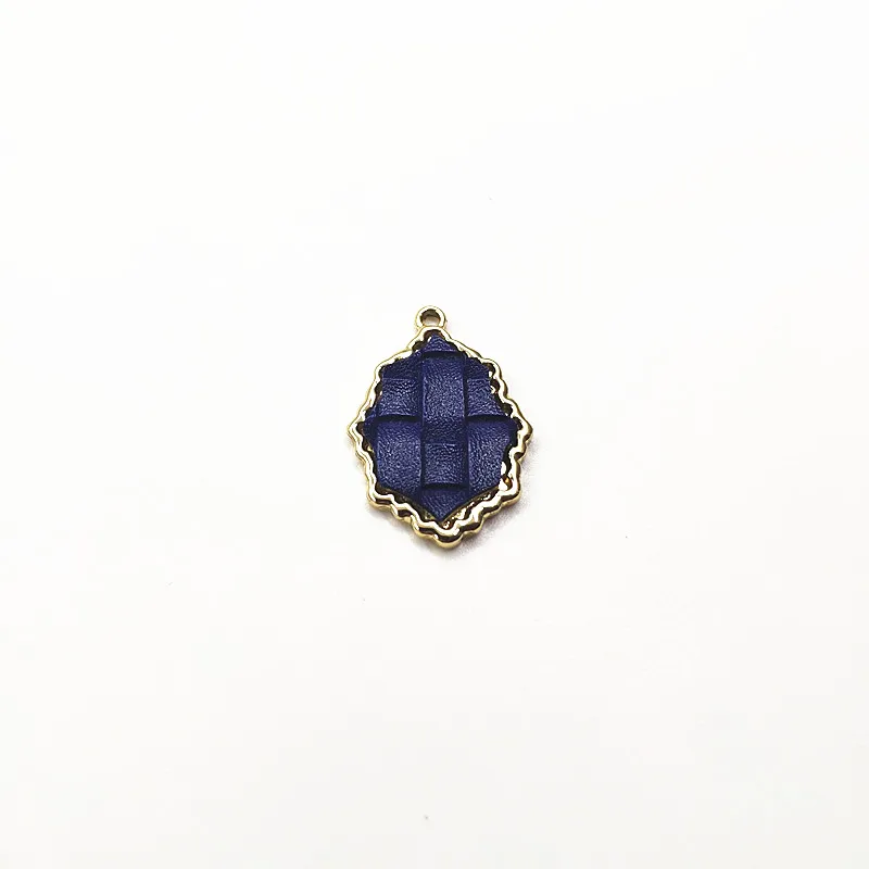 royal blue Новое поступление! 28x20 мм 50 шт. цинковый сплав с ПУ овальной формы Шарм для сережек аксессуары части, ювелирных изделий DIY - Цвет: royal blue