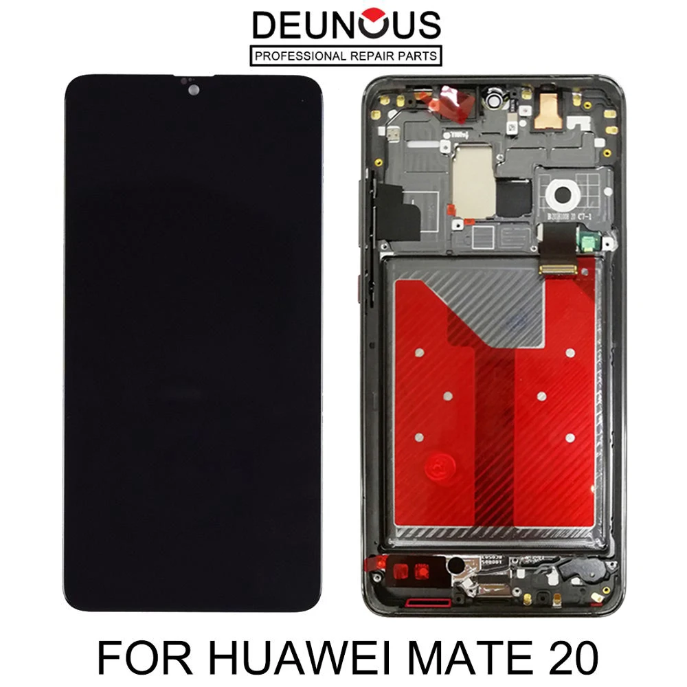 ЖК-дисплей для huawei mate 20 mate 20, сенсорный дигитайзер с рамкой, Замена для huawei mate 20, ЖК-экран HMA-L29