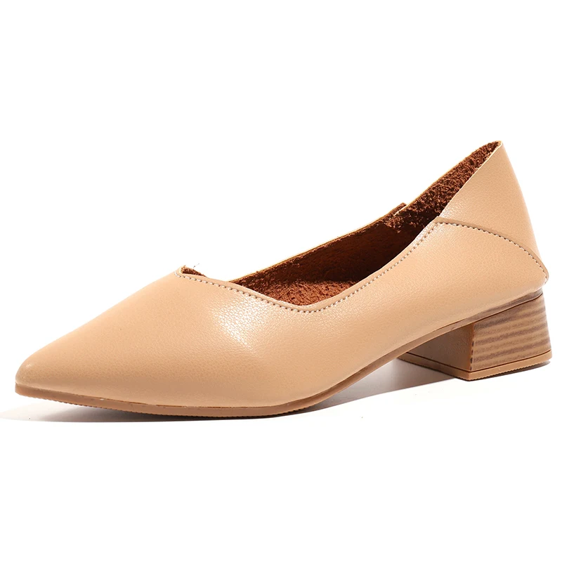 Женские туфли с острым носком простые в Корейском стиле весна 2020 | Обувь