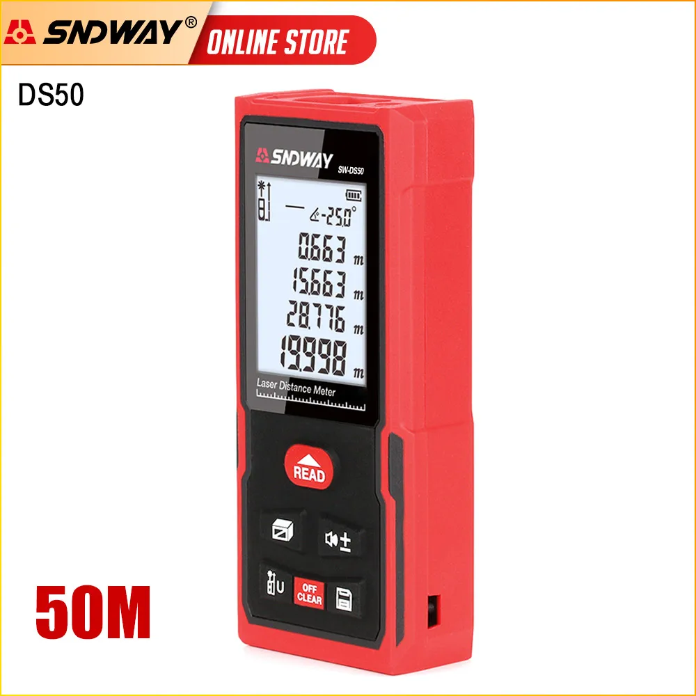SNDWAY Laser rangefinder distance meter electronics roulette digital ruler laser tape measure