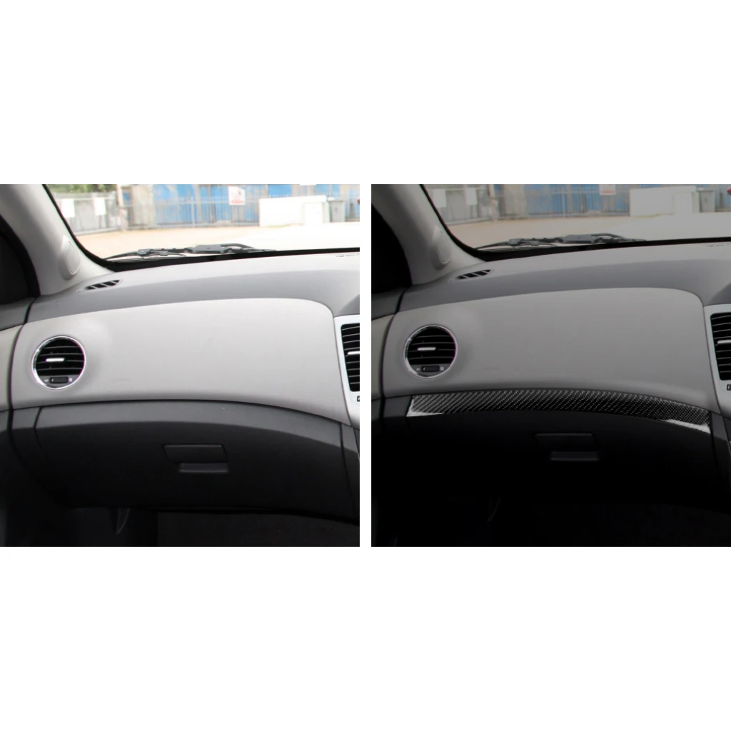 

For Chevrolet Cruze Car Instrument Panel Trim Carbon Fiber Cover 2009-2015 Trim Strip Interior 3D Sticker