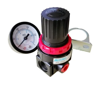 

AR2000 G1/4'' Pneumatic Mini Air Pressure Relief Control Compressor Regulator Treatment Units Valve with Gauge Fitting