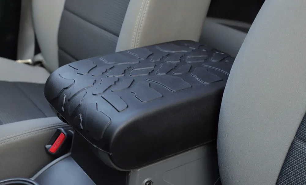 console central caixa de apoio braço almofada capa protector para jeep wrangler jk borracha preto acessórios interiores do carro