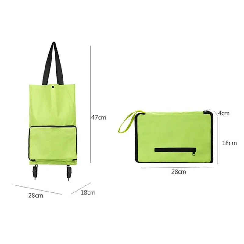 Портативная Складная Сумка Экологичная многоразовая ткань Оксфорд Большая вместительная Тележка для покупок складная сумка для мужчин и женщин - Цвет: green