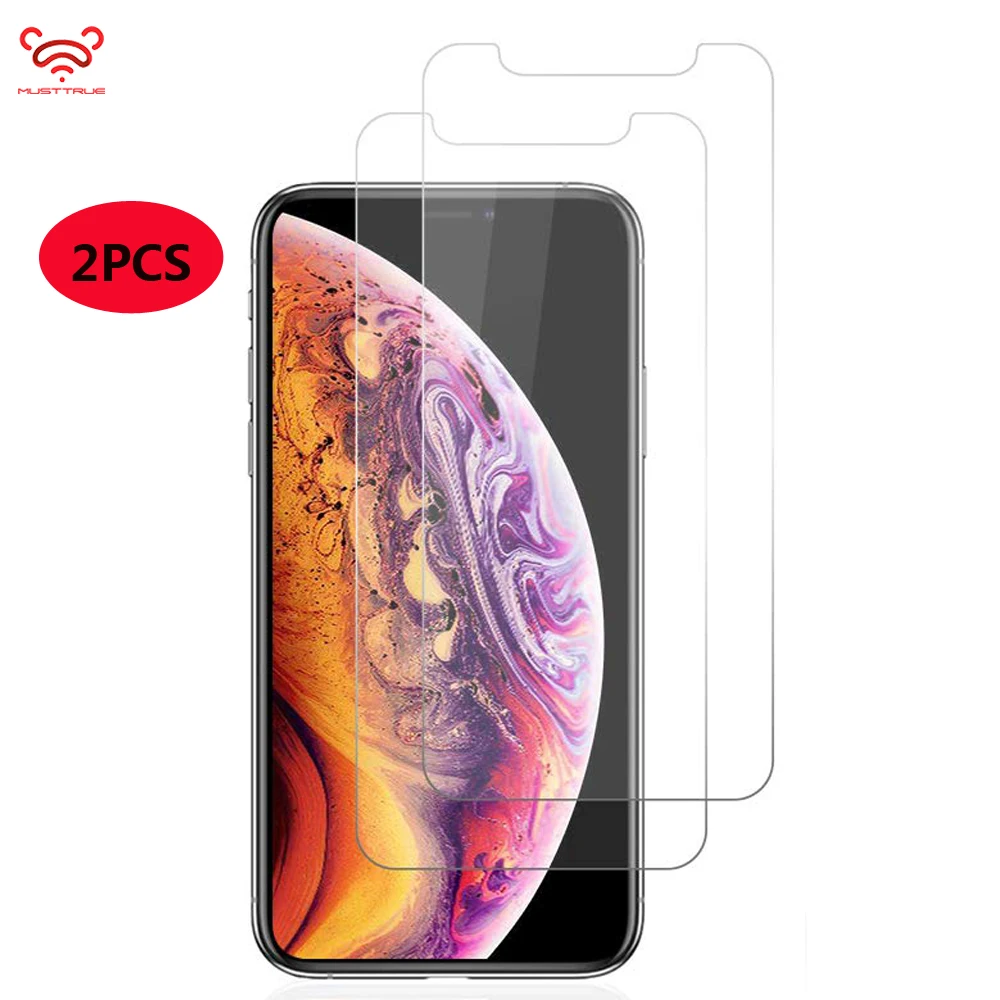 MUSTTRUE 2 шт защитное стекло на iPhone6 6s plus протектор экрана для iPhone4 5 5S 7 8plus iPhone XS MAX