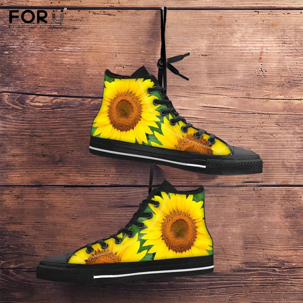 yellow sunflower shoes