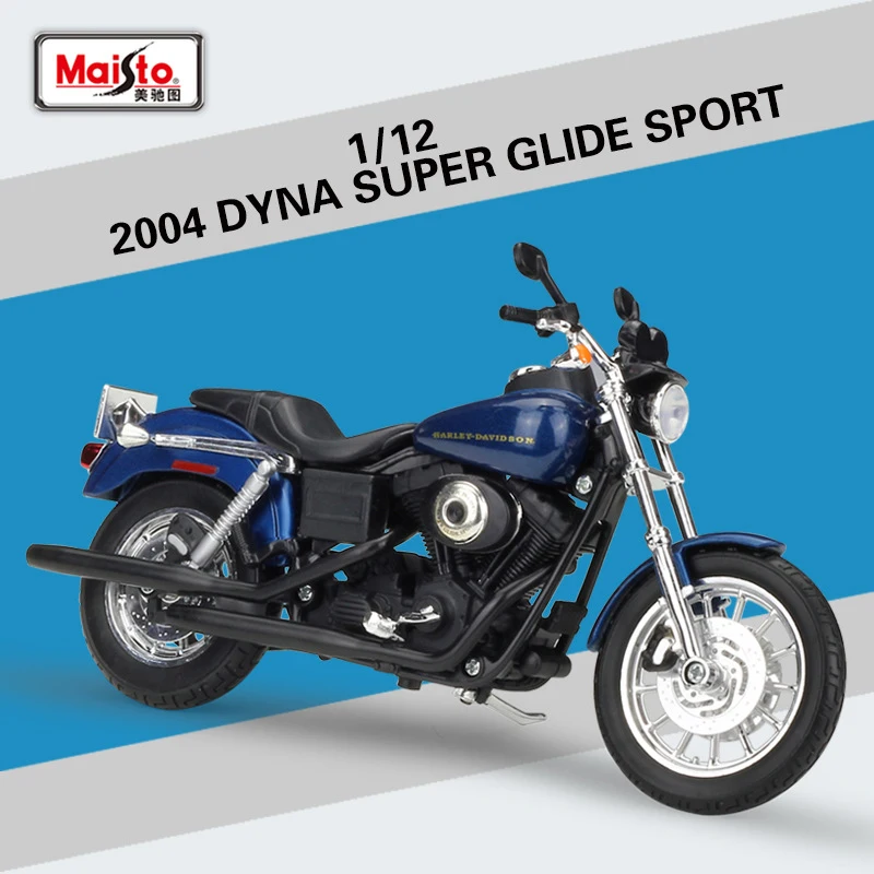 Maisto 1:12 Масштаб 2004 DYNA супер скользящий спортивный металлический литой спортивный гоночный мотоцикл модель мотоцикл