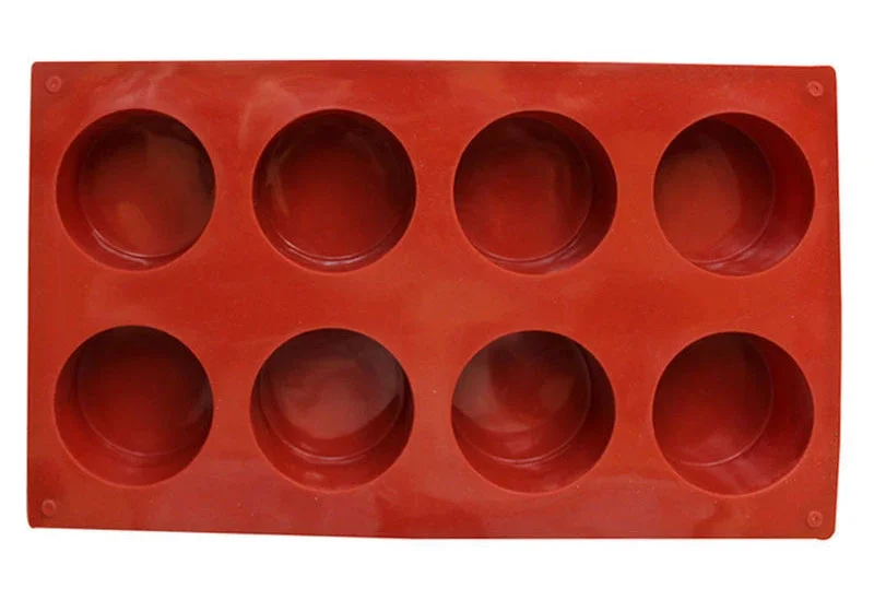 8 Holes Round Shape Silicone Cake Mold 3D Chocolate Candy Pudding Ice Mold Fondant Pastry Mould