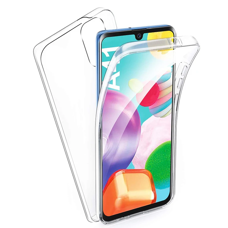 Full Body Soft TPU+ PC Clear Case 360 Protect Cover For Samsung Galaxy A21S A01 A11 A31 A41 A51 A71 M21 M31 S10 Lite S10e | Мобильные