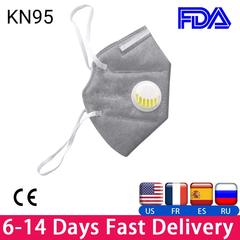 

KN95 Mask95% Filtration Anti Dust Bacterial N95 Mask Dustproof PPE Protective Mask Face Mouth Cover Features as KF94 FFP2 CE FDA