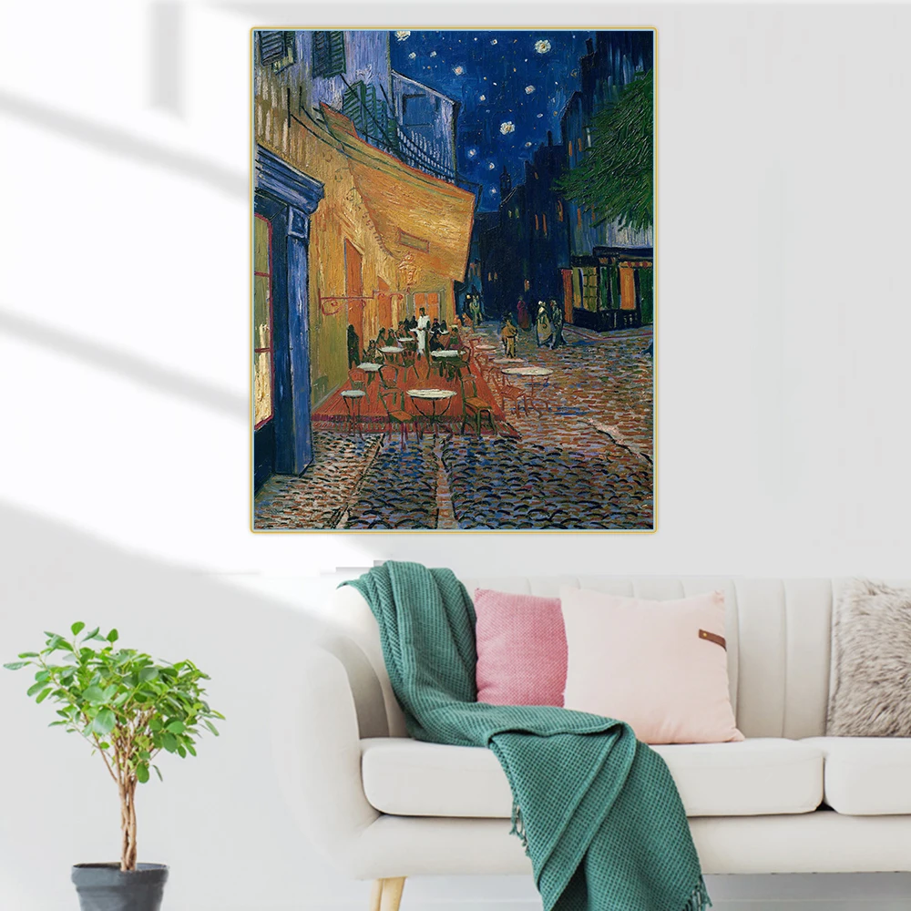 Citon Van Gogh 》 кафе терраса в Arles ночью картина маслом на холсте художественное