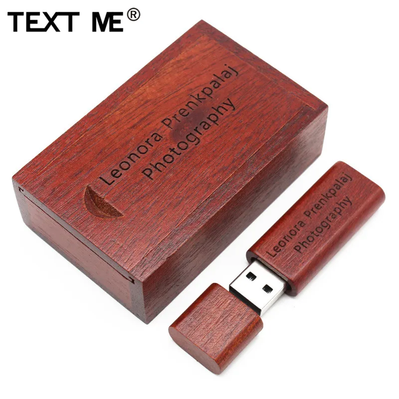 TEXT ME подарок флешка деревянный + коробка персонализированный логотип usb флэш
