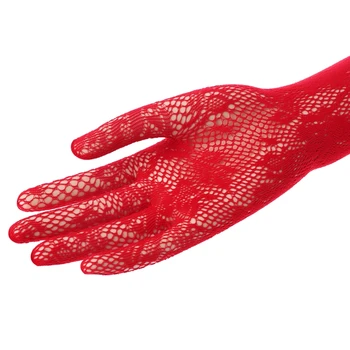 

Women Elegant Lace Gloves Bride Long Sleeve Gloves Mesh Liturgy Gloves