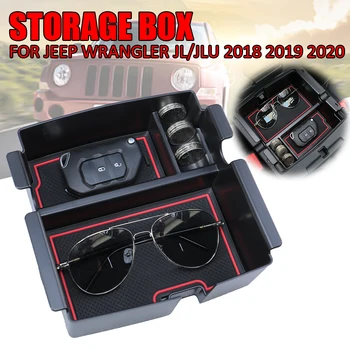 

For Jeep Wrangler JL 2018+ Armrest Box Storage Box Store Coins Car Accessories