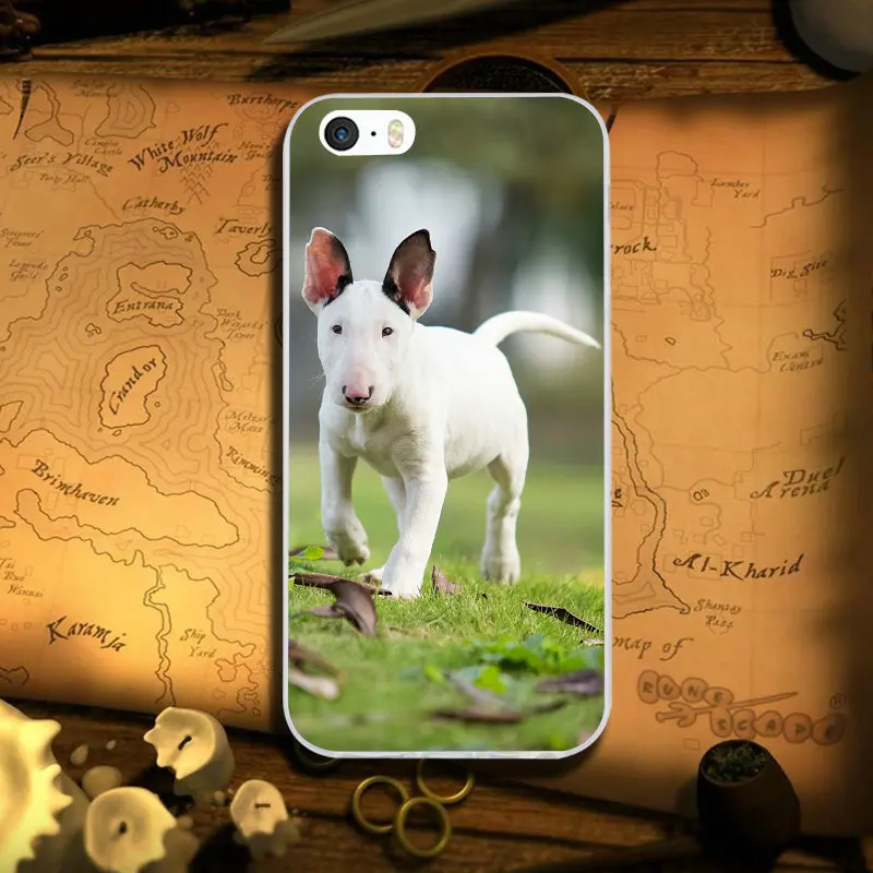 Image 6 Мягкие силиконовые чехлы из ТПУ для телефонов iPhone 6, 6 S, 8 Plus, 6S Plus, 7 Plus, 4, 4S, 5, 5S, SE, 5C, X, XR, XS Max, счастливые щенки бультерьера - Цвет: Image 6