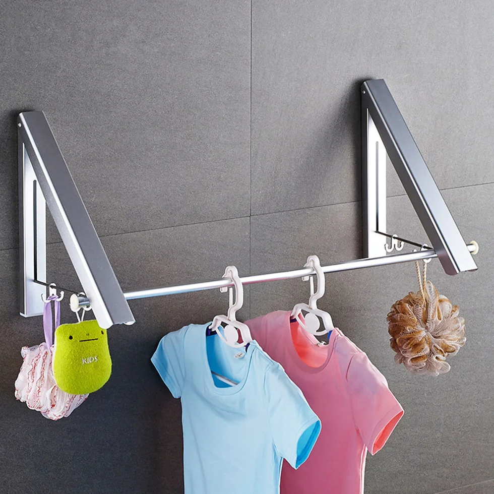 Clothes Drying Rack Foldable Wall Mounted Clothes Drying Rack With clothes-drying-rack-foldable-wall-mounted-clothes-drying-rack-with