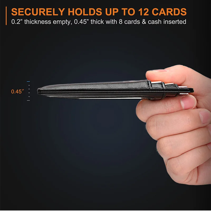 Ретро мужской кошелек, противоугонная кисть, RFID Кошелек для монет, яловая кожа, Открытый Тонкий клатч, много слотов для карт, кредитный держатель для карт