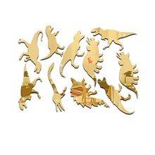 Креативный DIY динозавр мультяшное зеркало стикер детская комната украшение Экологически чистая Наклейка на стену s Съемная Co