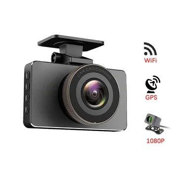 

2K Dash Cam GPS Wifi Hisilicon Hi3559 Car DVR Dashcam 3.0" Video Registrator Recorder for Car 24H Parking With Reversing Camera