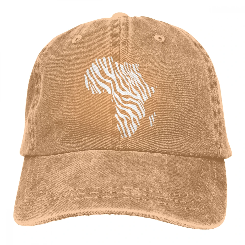 Зебра полоса Африка Casquette черный унисекс Мужские Женские джинсовые бейсболка с ремешком кепки Регулируемый Гольф папа шляпа - Цвет: Хаки